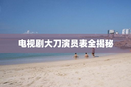 電視劇大刀演員表全揭秘