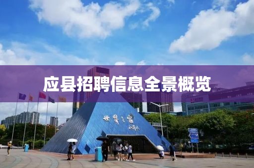 應(yīng)縣招聘信息全景概覽