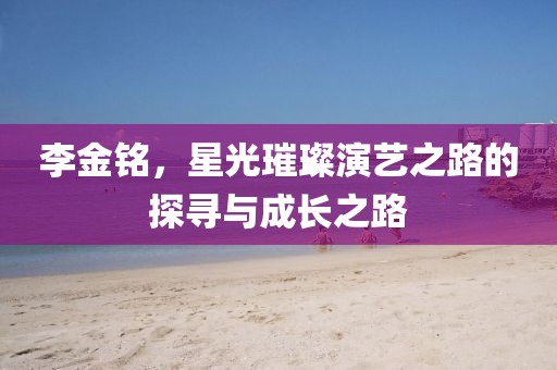 李金銘，星光璀璨演藝之路的探尋與成長(zhǎng)之路