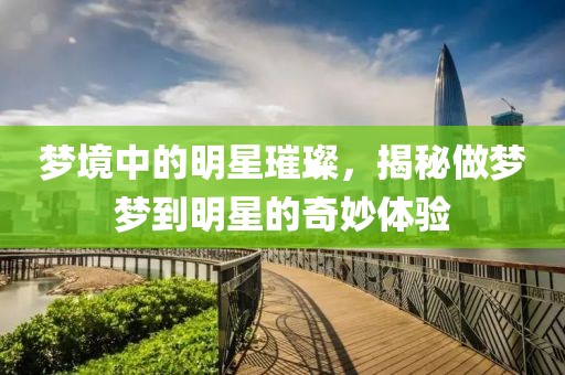 夢境中的明星璀璨，揭秘做夢夢到明星的奇妙體驗