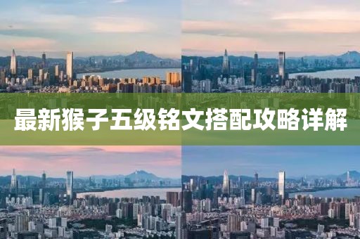 最新猴子五級銘文搭配攻略詳解