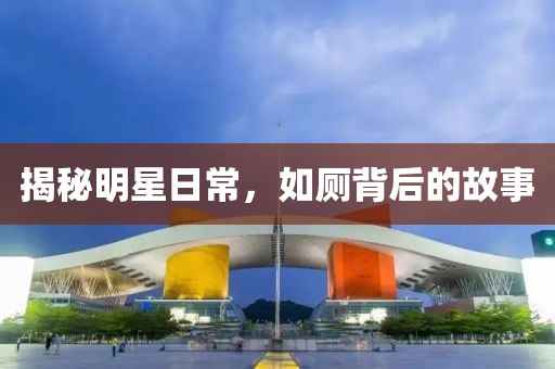 揭秘明星日常，如廁背后的故事