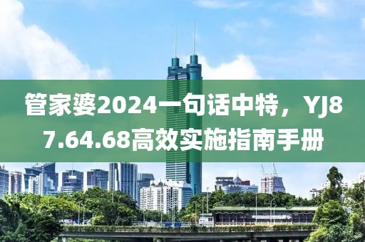 管家婆2024一句話中特，YJ87.64.68高效實(shí)施指南手冊