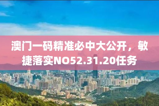 澳門一碼精準必中大公開，敏捷落實NO52.31.20任務