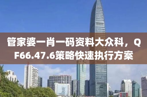 管家婆一肖一碼資料大眾科，QF66.47.6策略快速執(zhí)行方案