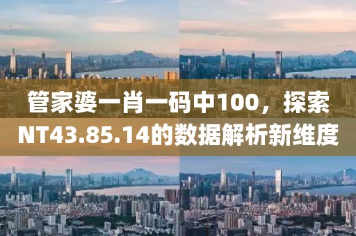 管家婆一肖一碼中100，探索NT43.85.14的數(shù)據(jù)解析新維度