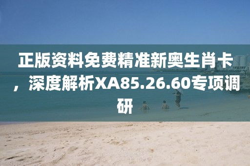 正版資料免費(fèi)精準(zhǔn)新奧生肖卡，深度解析XA85.26.60專項(xiàng)調(diào)研