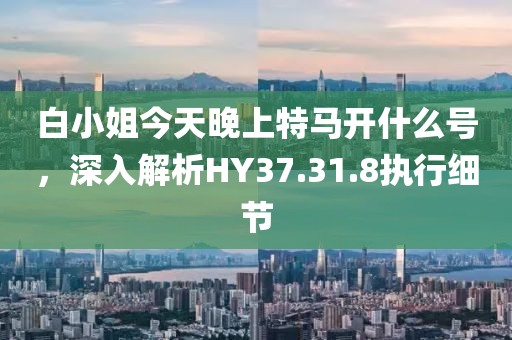 白小姐今天晚上特馬開什么號，深入解析HY37.31.8執(zhí)行細(xì)節(jié)