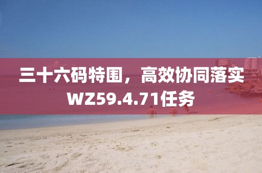 三十六碼特圍，高效協(xié)同落實(shí)WZ59.4.71任務(wù)