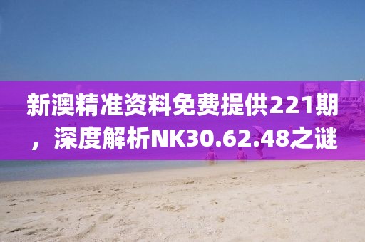 新澳精準(zhǔn)資料免費(fèi)提供221期，深度解析NK30.62.48之謎