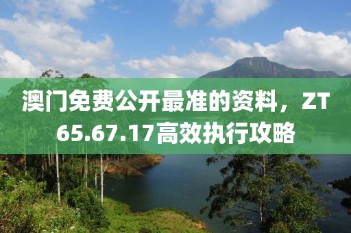 澳門免費(fèi)公開最準(zhǔn)的資料，ZT65.67.17高效執(zhí)行攻略
