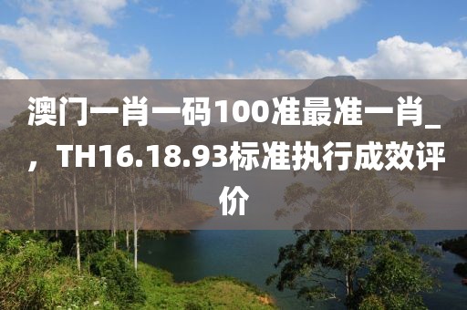 澳門一肖一碼100準(zhǔn)最準(zhǔn)一肖_，TH16.18.93標(biāo)準(zhǔn)執(zhí)行成效評(píng)價(jià)