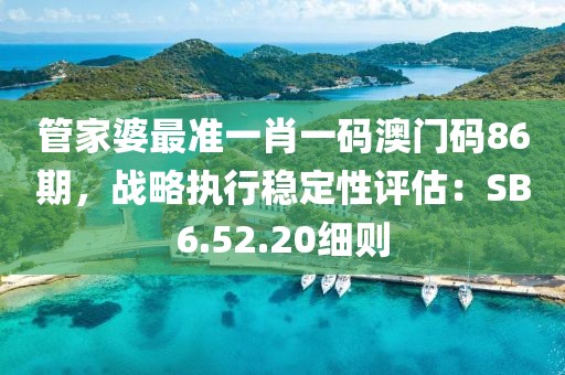 管家婆最準(zhǔn)一肖一碼澳門碼86期，戰(zhàn)略執(zhí)行穩(wěn)定性評(píng)估：SB6.52.20細(xì)則