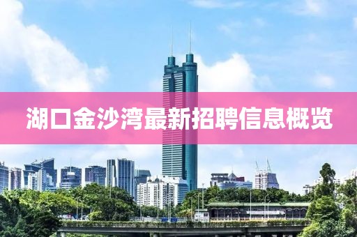 湖口金沙灣最新招聘信息概覽